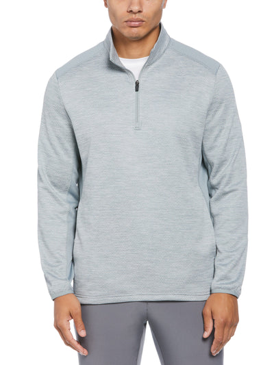 Men's Two Tone Space Dye 1/4 Zip Golf Pullover