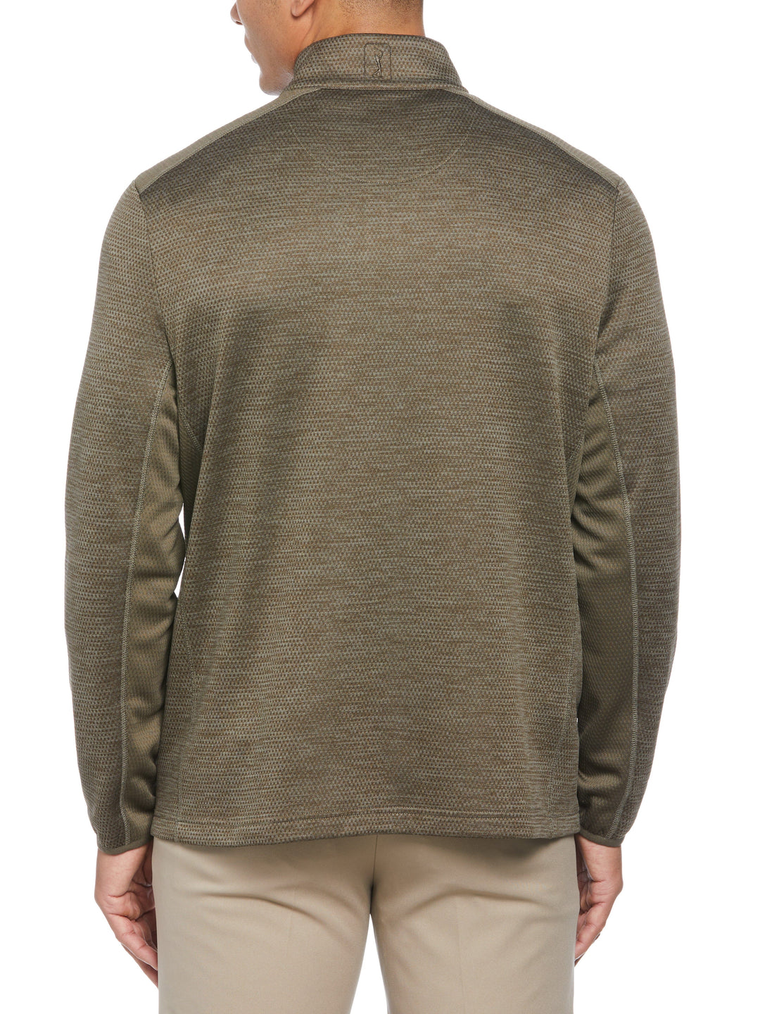 Men's Two Tone Space Dye Quarter Zip Golf Pullover