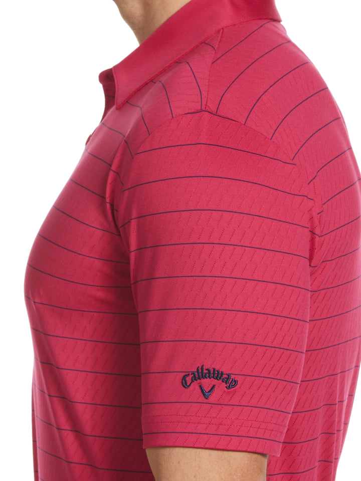 Men's Ventilated Stripe Golf Polo