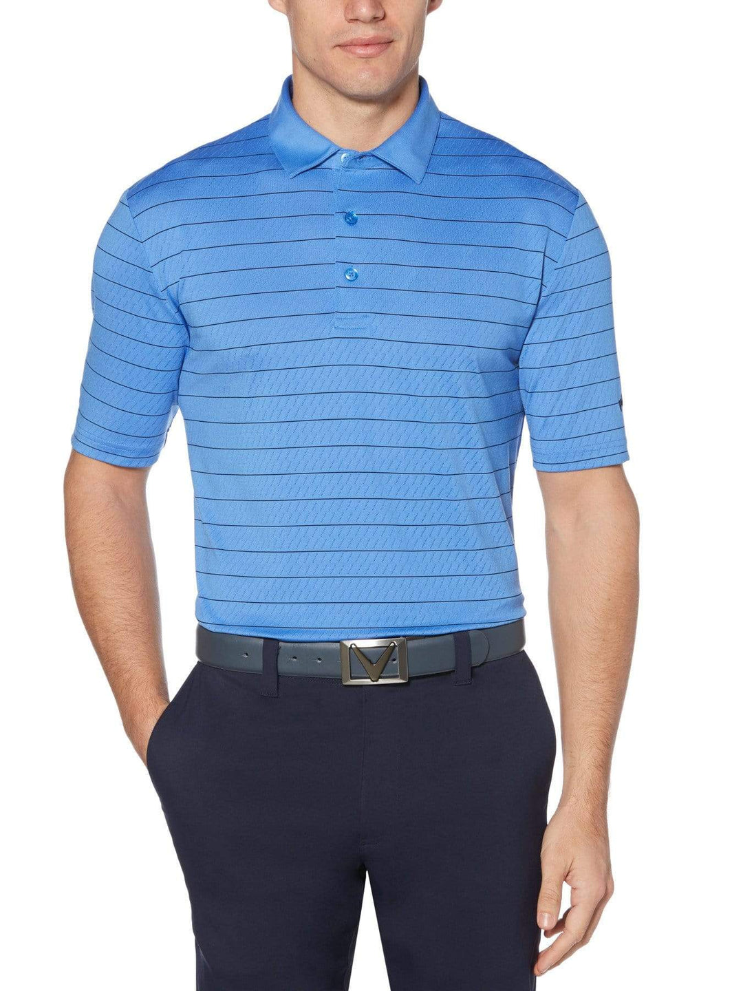 Men's Ventilated Stripe Golf Polo