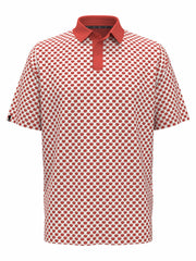 View Master Print Golf Polo (Spiced Coral) 