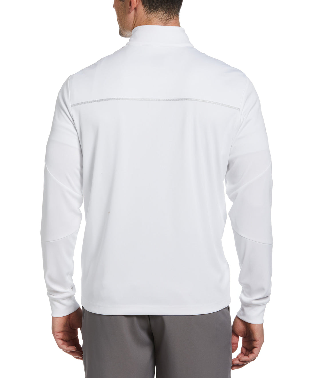 Mens Water Repellent 1/4 Zip Mock (White) 
