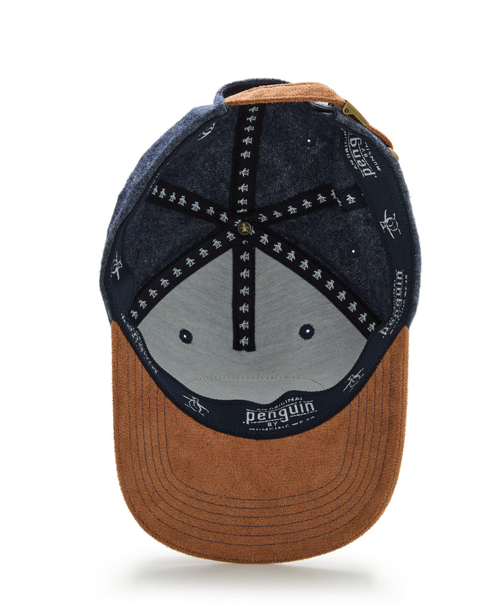 Wool Faux Suede Adjustable Cap (Black Iris Heather) 