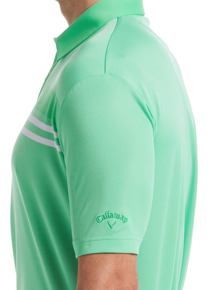 Men's Yarn Dyed Birdseye Color Block Polo