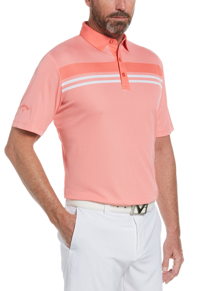 Men's Yarn Dyed Birdseye Color Block Polo