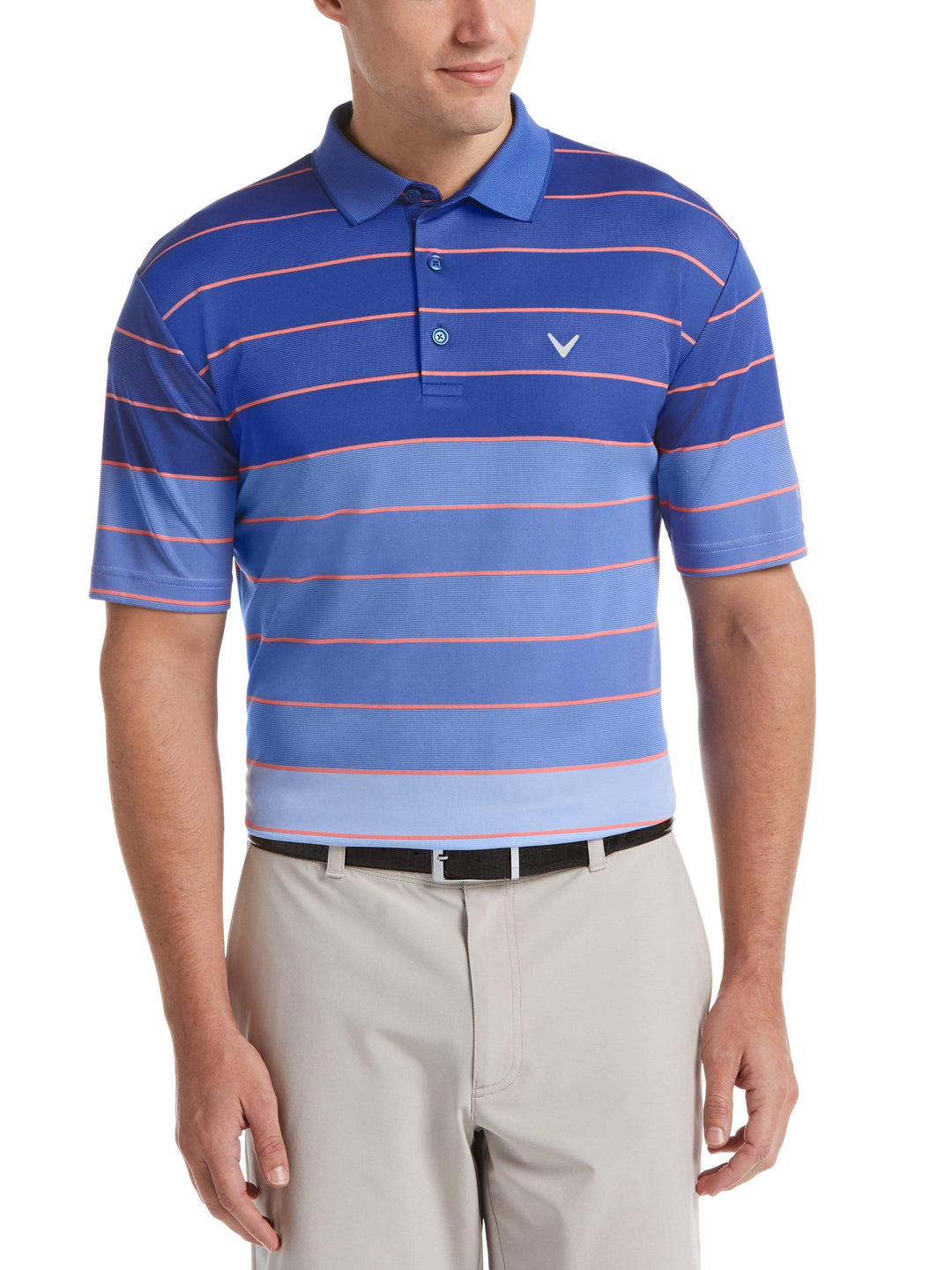 Men's Yarn Dyed Engineered Oxford Stripe Polo