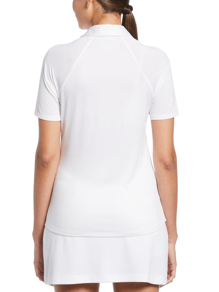 Mesh Sleeve Golf Polo (Brilliant White) 