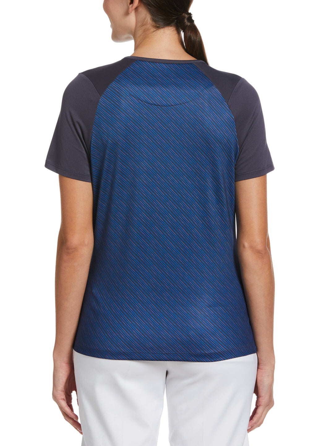 Mitered Reflection Stripe Top (Odyssey Gray) 