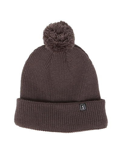 Pom Pom Beanie with Logo (Asphalt) 