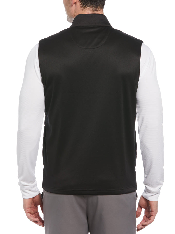 Quilted Full Zip Puffer Golf Vest (Caviar) 
