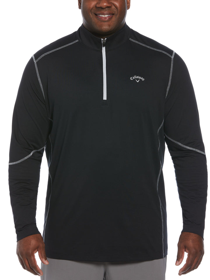 SMU Lightweight  1/4 ZIP PULLOVER (Caviar) 
