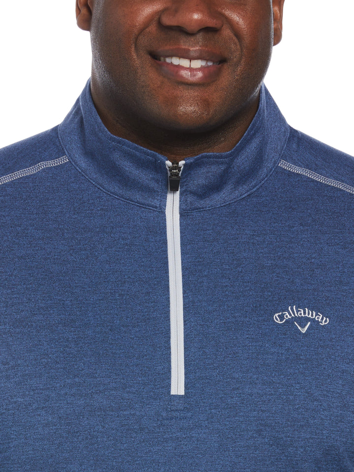 SMU Lightweight  1/4 ZIP PULLOVER (Peacoat Heather) 