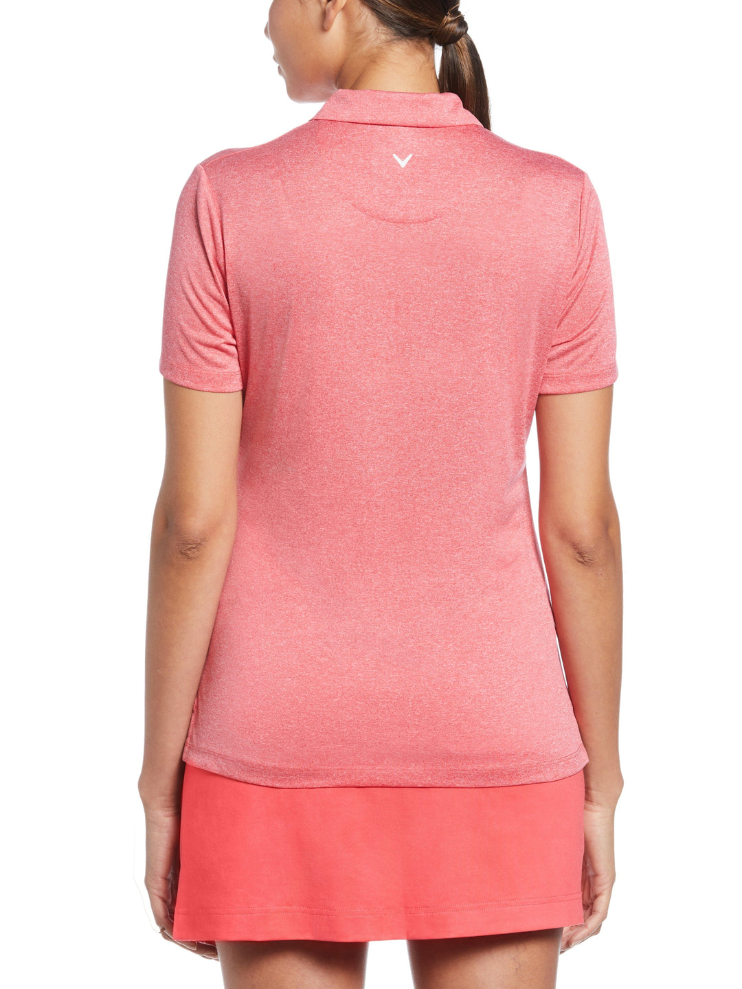 Quarter Zip Heather Golf Polo (Geranium Htr) 