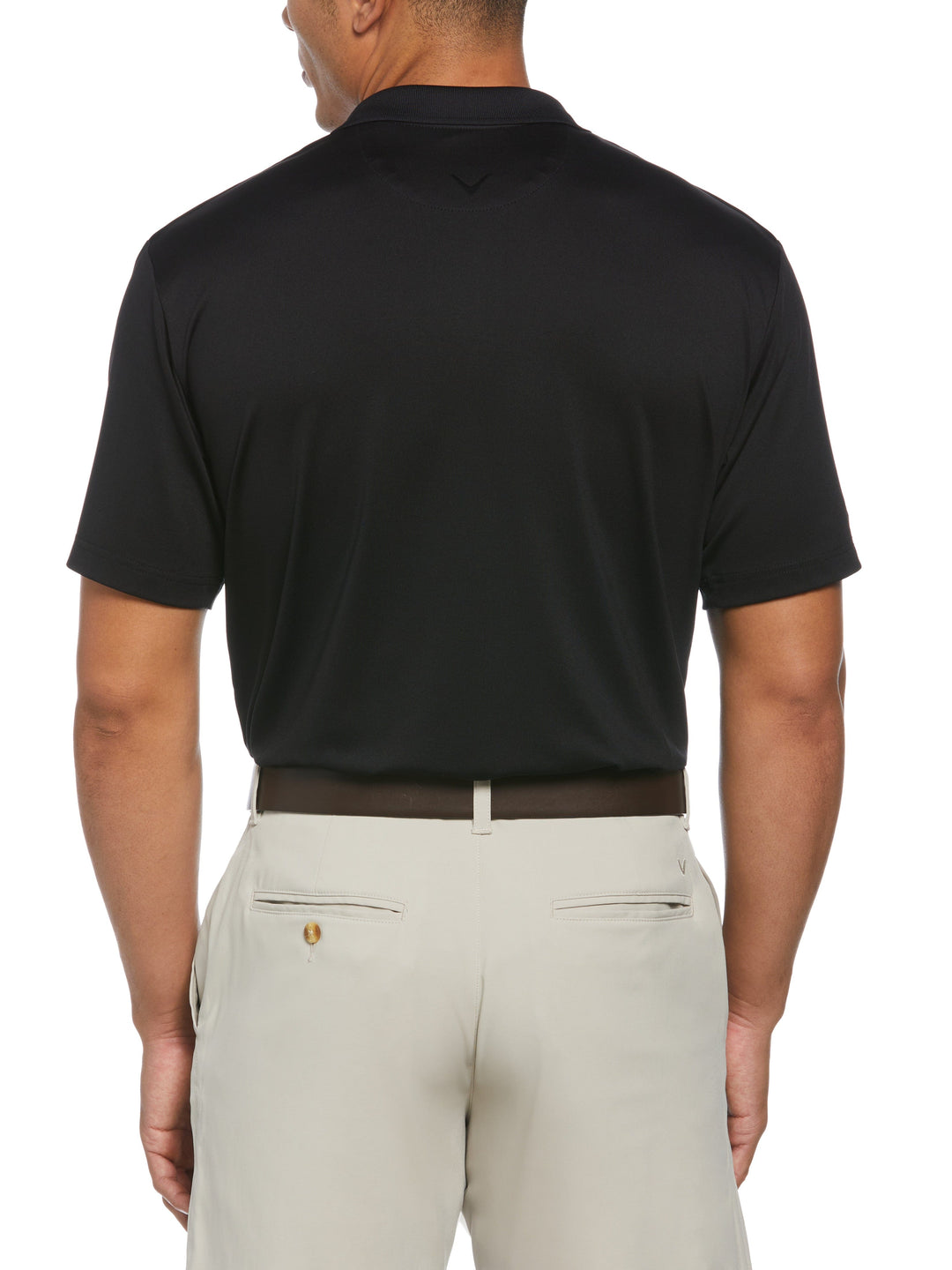 Solid Stretch Polo (Black) 