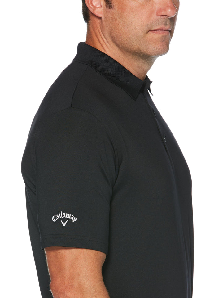 Solid Stretch Polo (Black) 