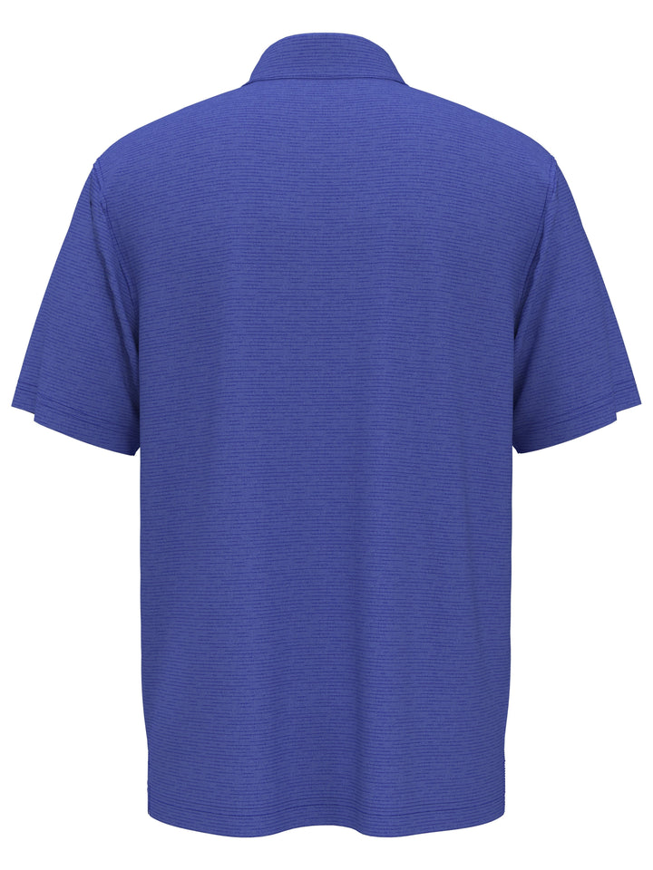Solid Texture Golf Polo (Lt Santorini Blue Htr) 