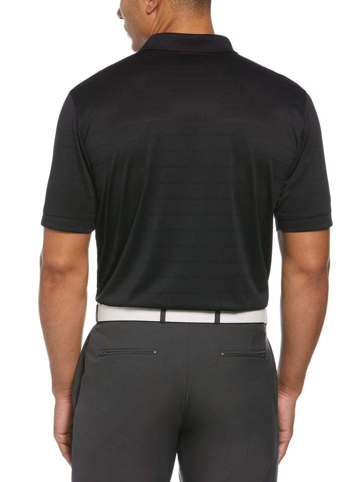 Vent Short Sleeve Open Mesh Polo Shirt (Black) 