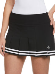 Women's 13" Contrast Hem Pleated Tennis Skort