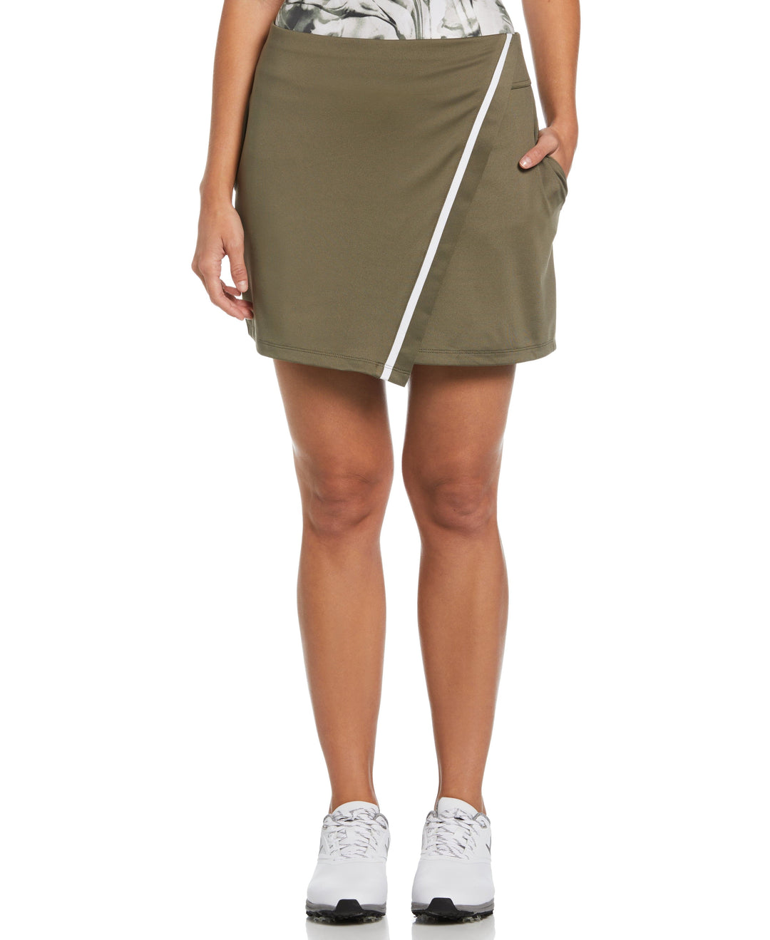 16" Contrast Wrap Golf Skort (Industrial Green) 