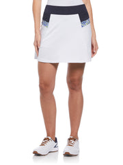 17” Digital Confetti Print Block Golf Skort (Brilliant White) 