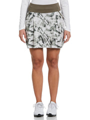 17” Nature Print Color Block Golf Skort (Brilliant White) 