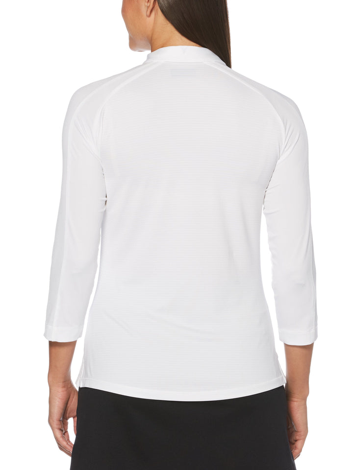 Women's 3/4 Sleeve Swing Tech Shadow Stripe Polo