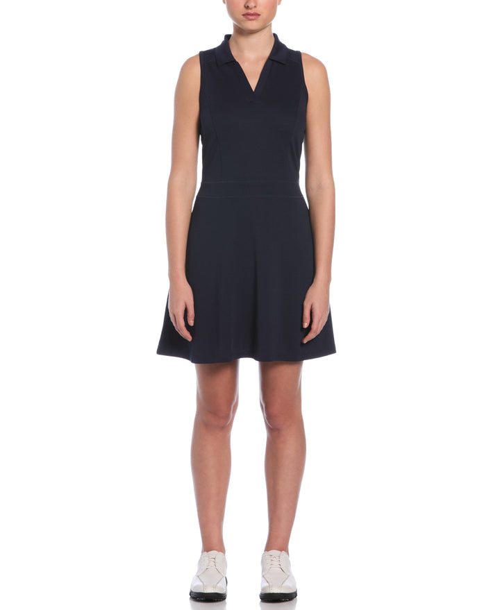Women's AirFlux™ Golf Polo Dress with Pockets (True Navy) 