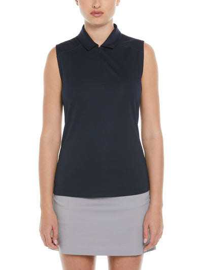 Airflux Sleeveless Golf Polo (True Navy) 