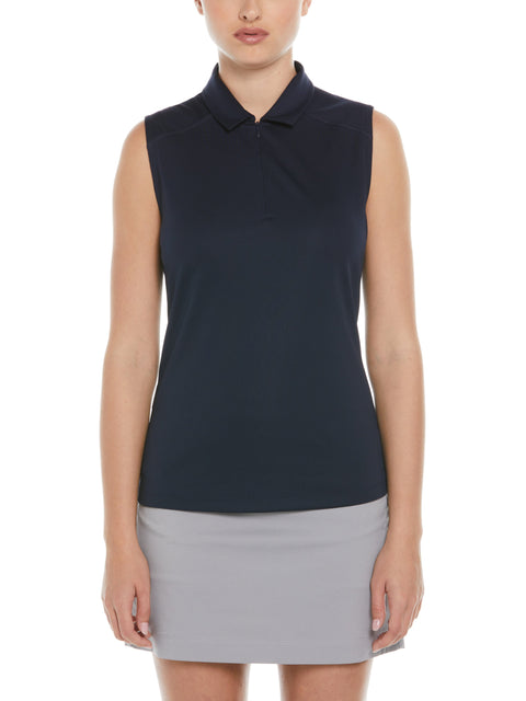 Airflux Sleeveless Golf Polo (True Navy) 