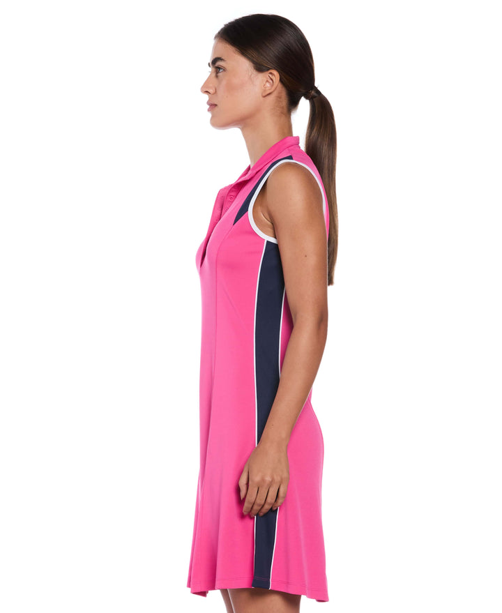 Color Block Golf Dress (Fuchsia Purple) 