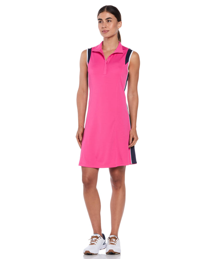 Color Block Golf Dress (Fuchsia Purple) 