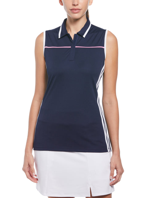 Color Block Golf Polo (Peacoat/Pink Sunset) 