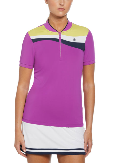 Color Block Polo (Purple Cactus Flower) 