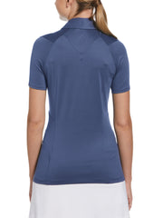 Colour Block Polo Top (Blue Indigo) 