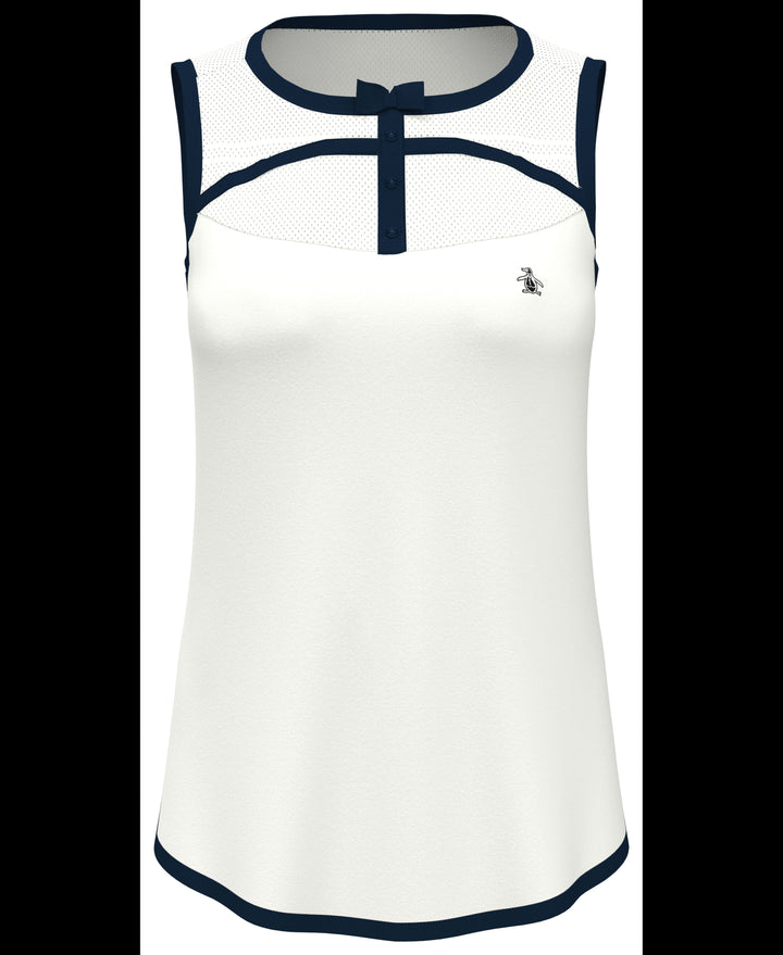 Womens Contrast Binding Bow Shirt (Bright White) 