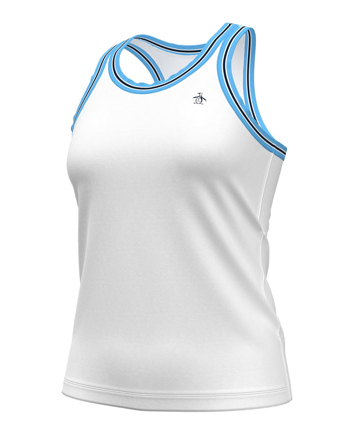 Women's Contrast Rib Racerback Tennis Tank