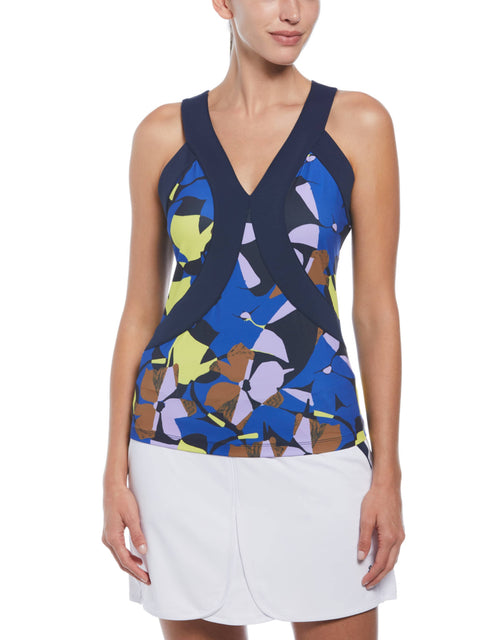 Women's Criss-Cross Floral Tank Top