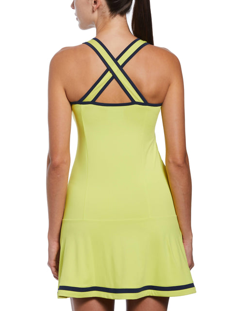 Drop Waist Color Block Tennis Dress (Limeade) 