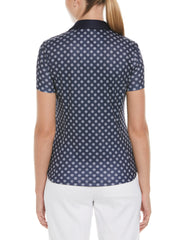 Essential Daisy Print Golf Polo (Peacoat) 