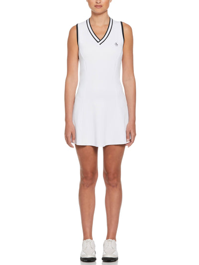 Womens Essential Tennis Dress (Bright White) 