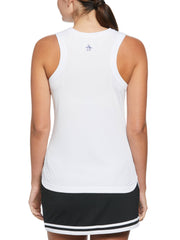 Essential Ribbed Tennis Tank Top (Bright White) 