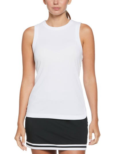 Essential Ribbed Tennis Tank Top (Bright White) 