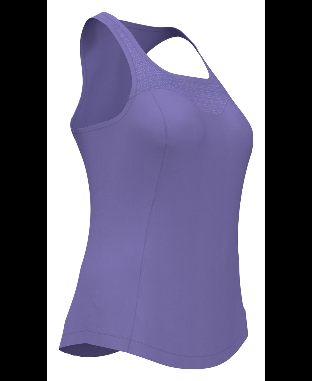 Essential Solid Tennis Tank with Mesh Front Panel (Deep Periwinkle) 