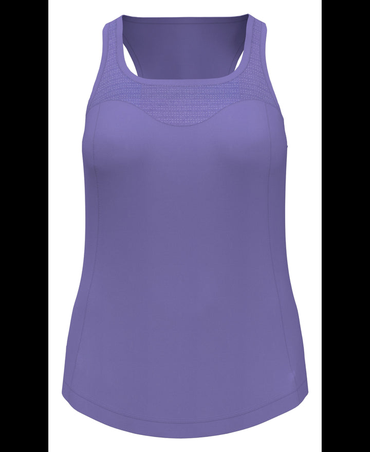 Essential Solid Tennis Tank with Mesh Front Panel (Deep Periwinkle) 