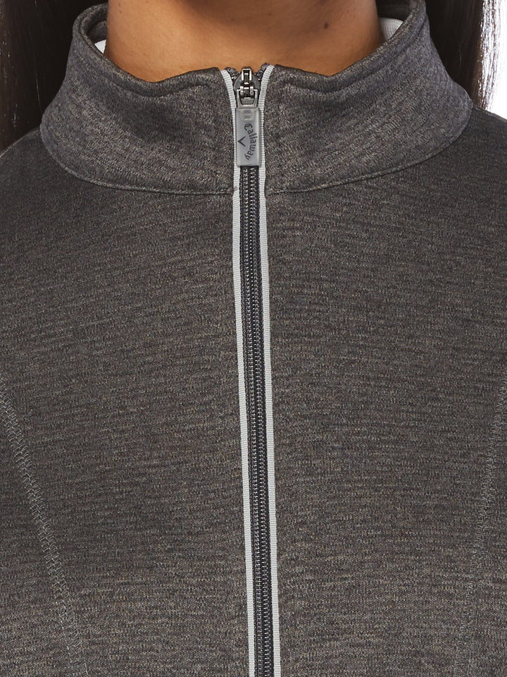 Women's Full Zip Thermal Mock Pullover