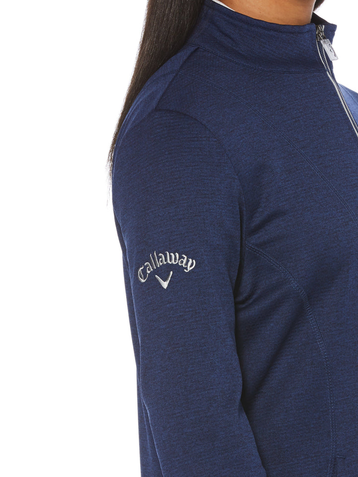 Women's Full Zip Thermal Mock Pullover