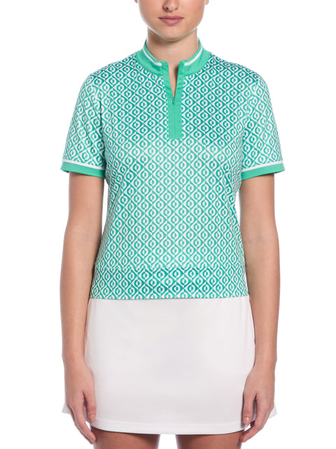 Women's Geo Polo (Mint) 