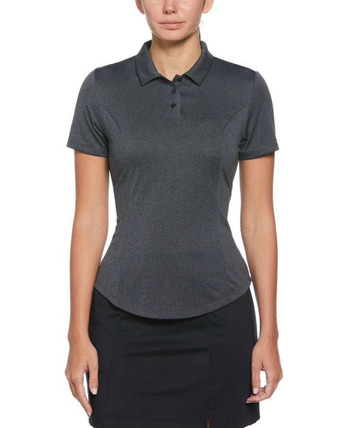 Heather Golf Polo (Black Heather) 