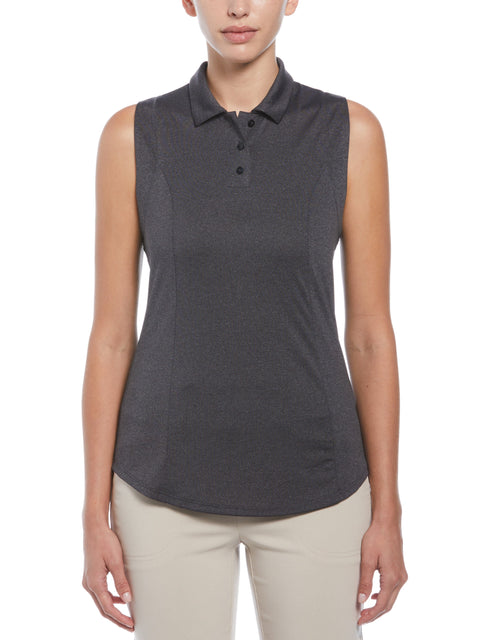 Heather Golf Polo (Black Heather) 