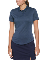 Heather Golf Polo (True Navy Htr) 